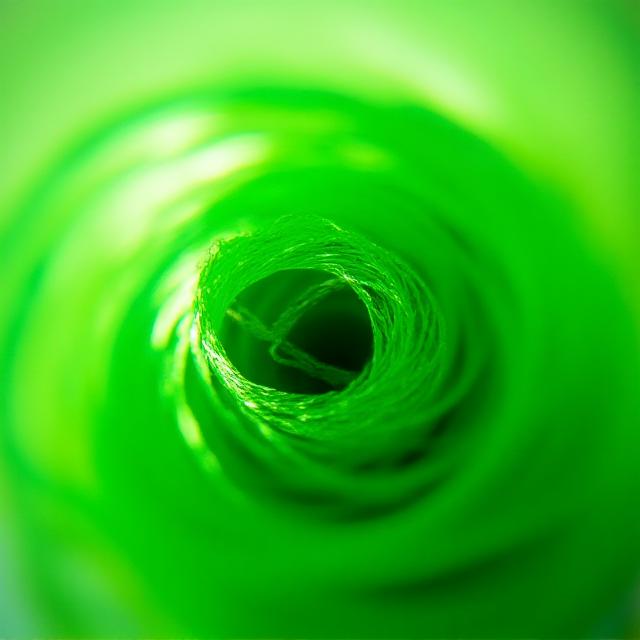 Macro shot of high-quality silk threads